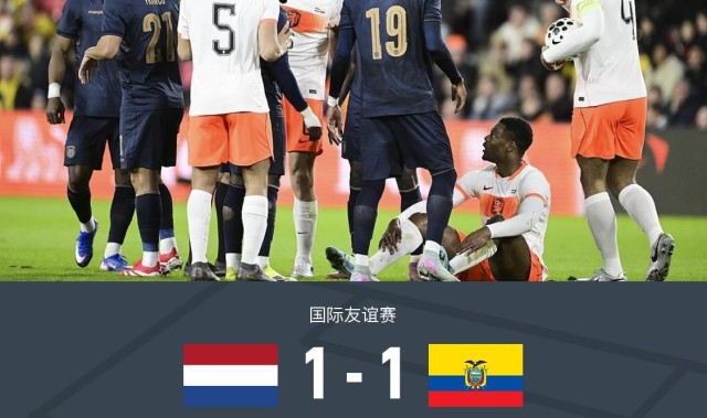 电子游戏-十人荷兰1-1厄瓜多尔，加克波造乌龙，邓弗里斯染红